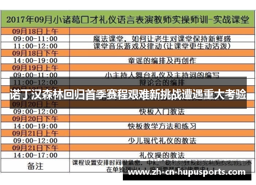 诺丁汉森林回归首季赛程艰难新挑战遭遇重大考验